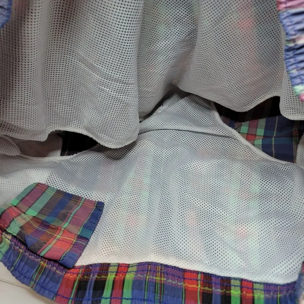 Polo Ralph Lauren Swim Trunks Mens XL‎ Lined Shorts Drawstring Beach Plaid Blue